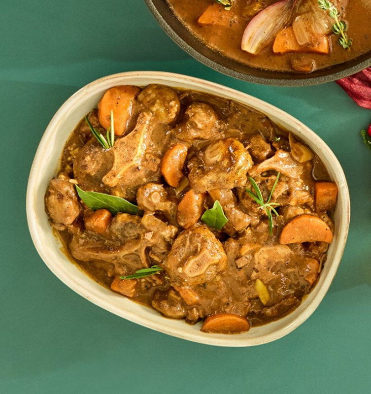 Oxtail Stew with Roasted Veg