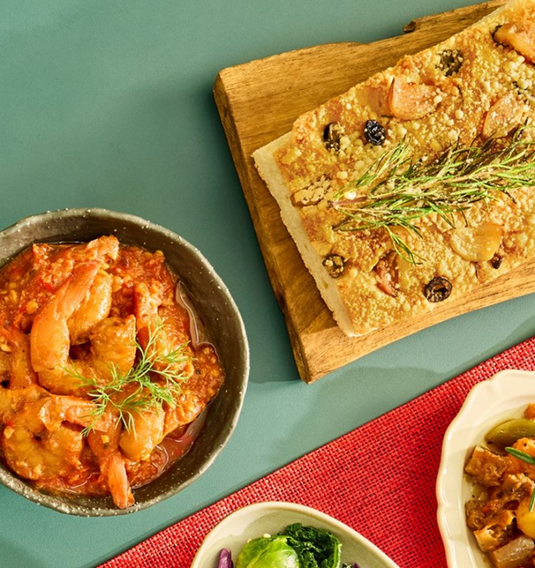 Gambas Al Ajillo with Garlic Focaccia