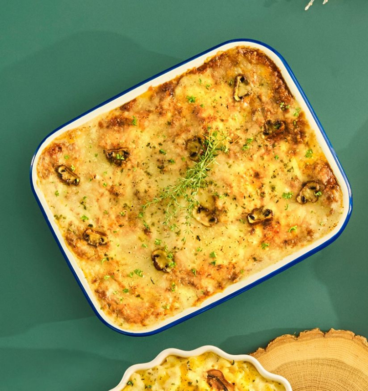 Beef Lasagne with Sundried Tomatoes & Truffle Pesto Mushrooms