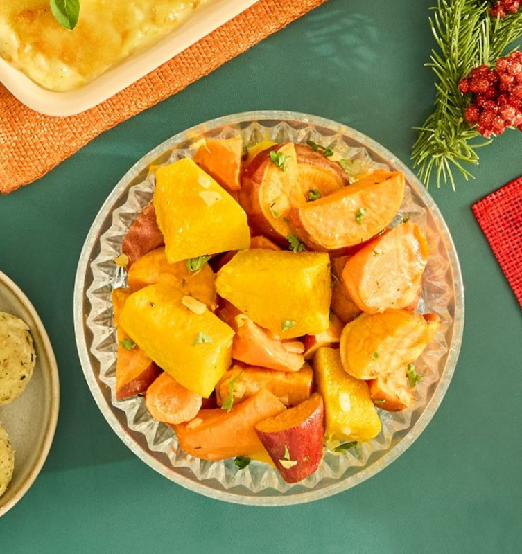 Roast Carrots, Japanese Pumpkin, Sweet Potato with Yuzu Glaze