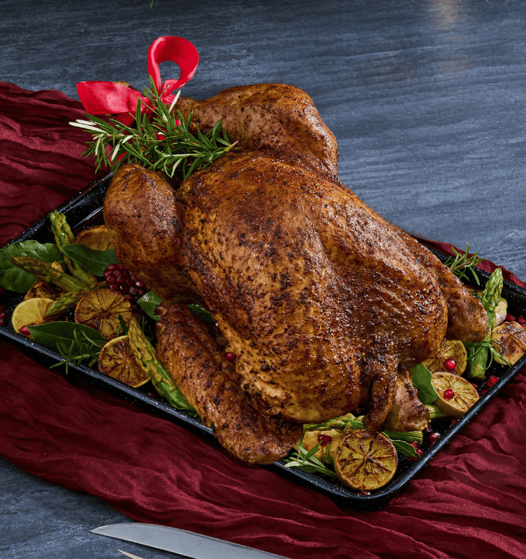Mediterranean Roasted Turkey With Mushroom Stuffing