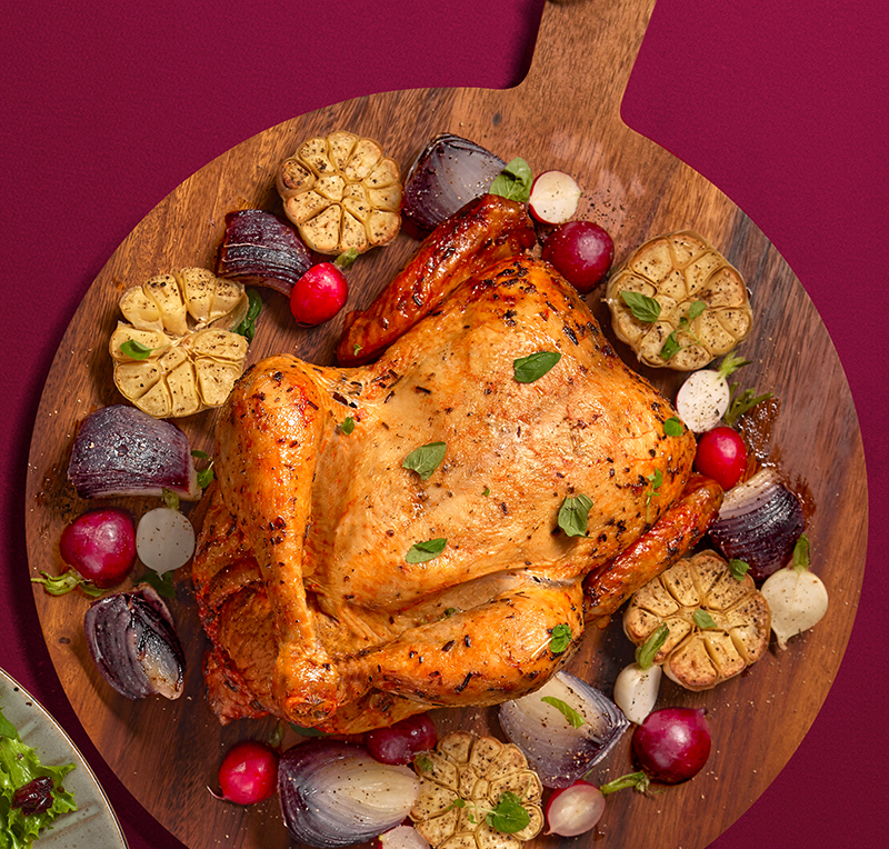 Rosemary Roasted Chicken With Chestnut Stuffing