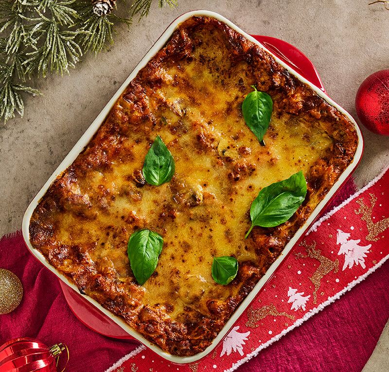 Chicken Lasagne With Sundried Tomatoes And Truffle Pesto Mushrooms