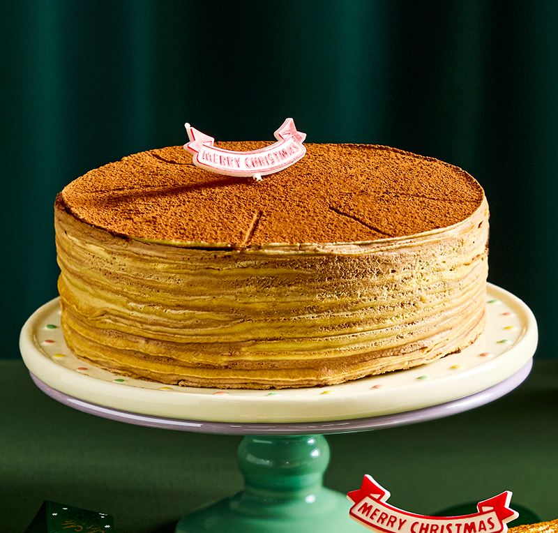 Tiramisu Mille Crepe Cake